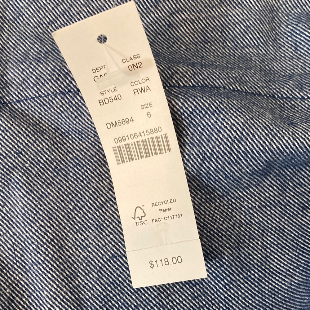 J. Crew Womens Western Snapfront Blue Shirt  6 NWT - Picture 8 of 10